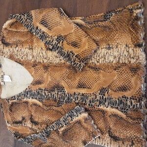 Women's Golden Brown Snake Print Top